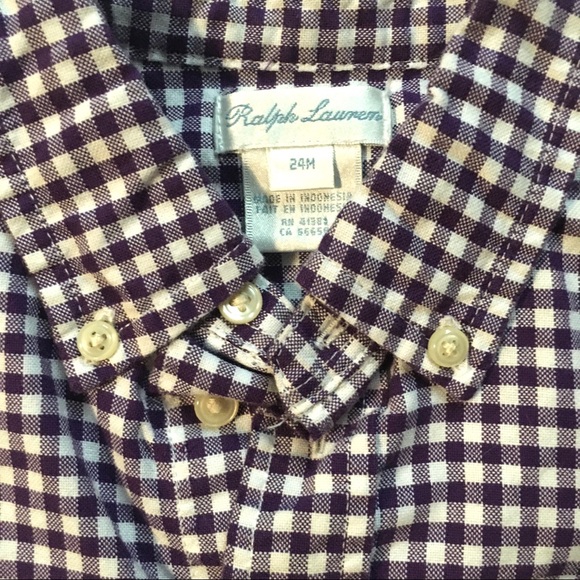 Ralph Lauren purple button down shirt - Picture 3 of 4